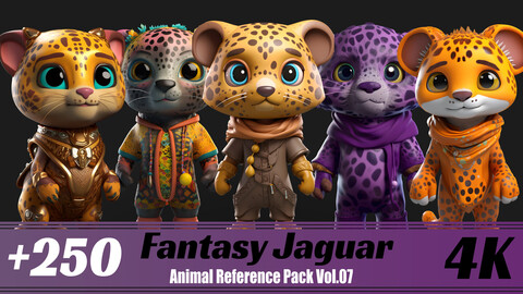 +250 Fantasy Jaguar (Fantasy Character) Vol.07 | 4K | Reference Pack