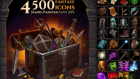 4500 Fantasy Icons