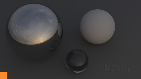 HDRI Hemispherical Sunset Sky 4 A