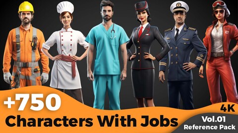 +750 Characters With Jobs Concept (4k)