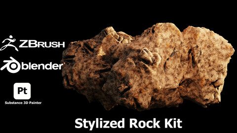 Free 10 Stylized Rock IMM Brushes + 2 Rock Smart Material
