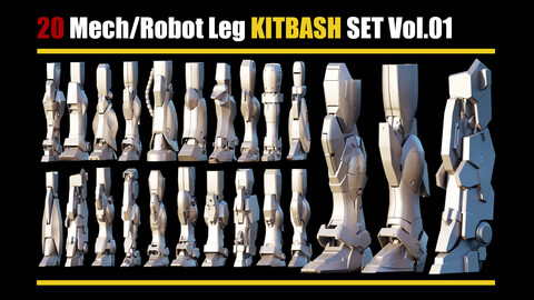 20 Mech/Robot Leg  KITBASH SET Vol.01