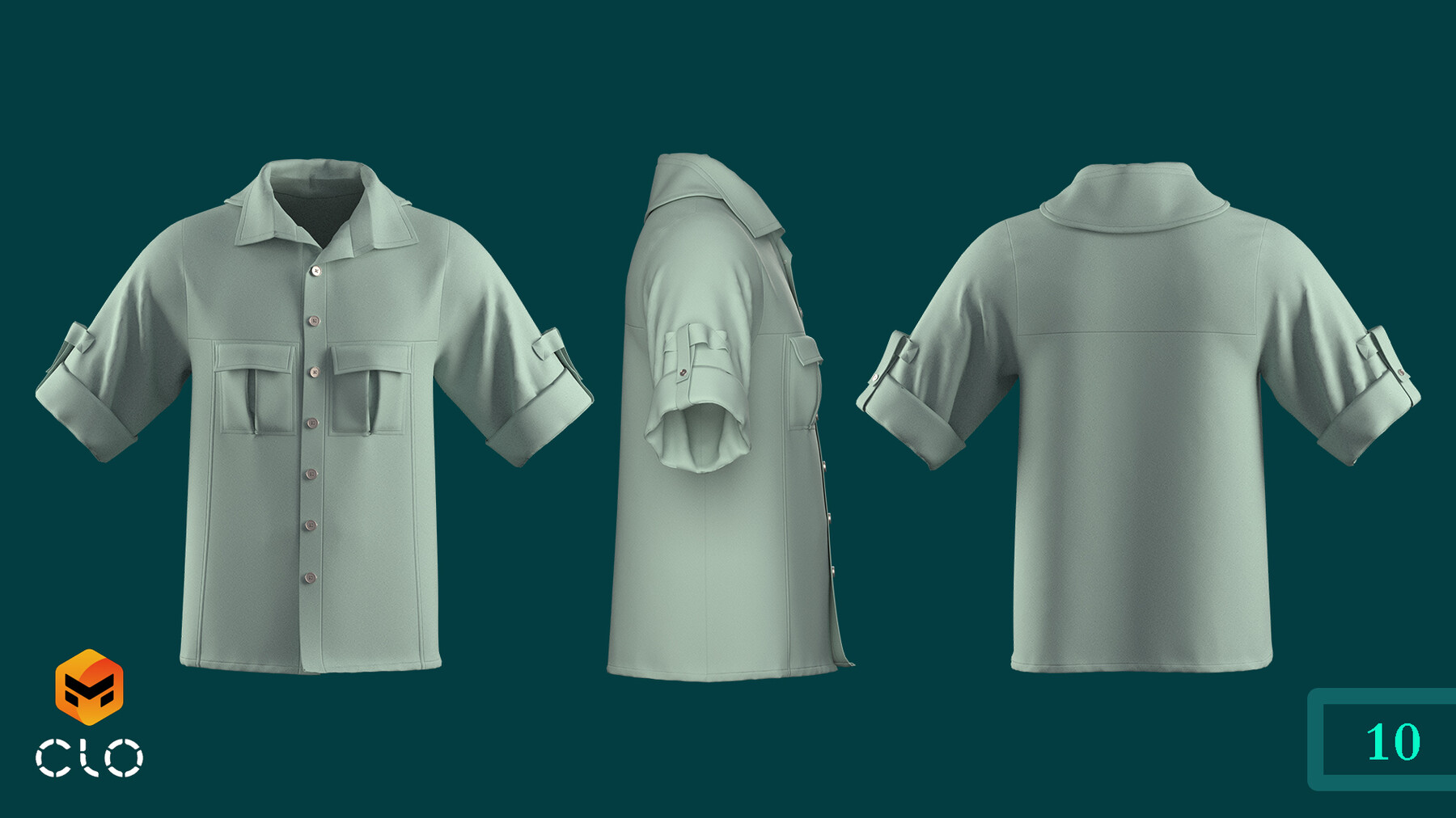 camping outfit pack (female/male outfit). CLO , MD projects+FBX+OBJ