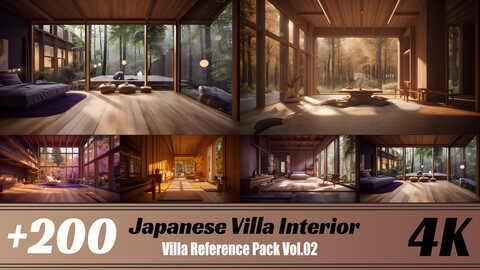 +200 Japanese Villa Interior | 4k | Villa Reference Pack Vol.02