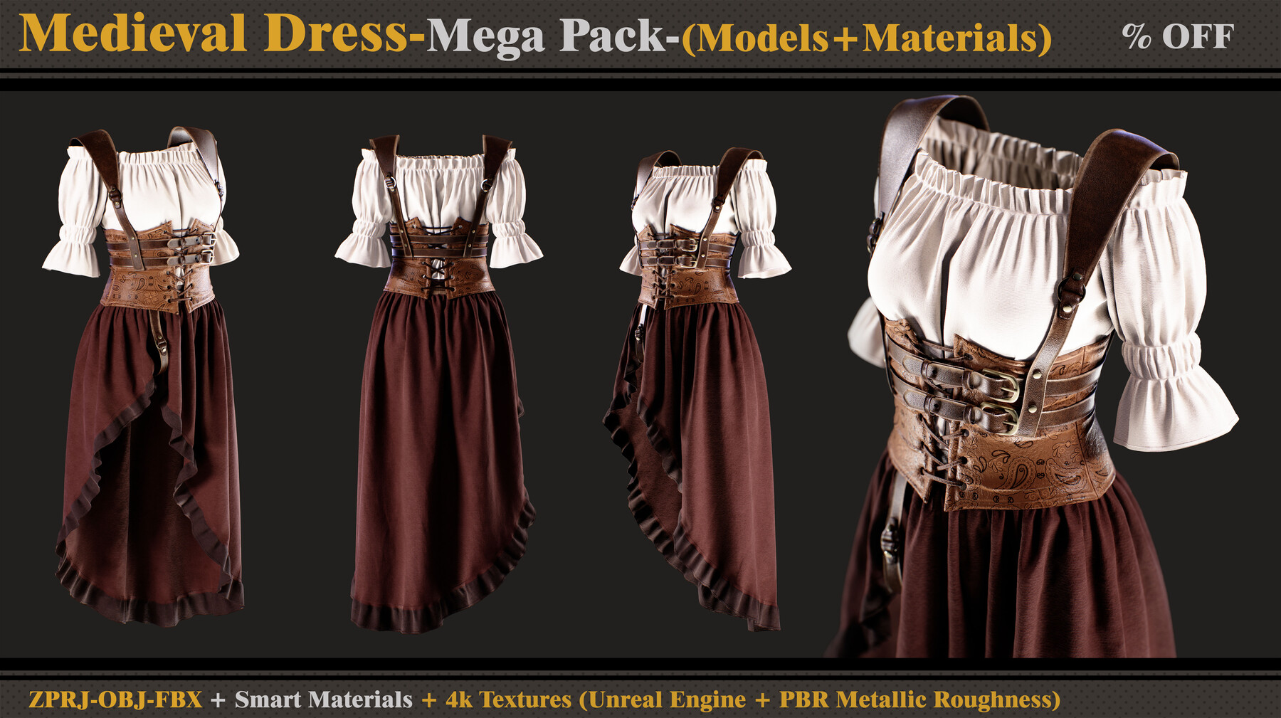 ArtStation - Medieval Corset Lace Dress