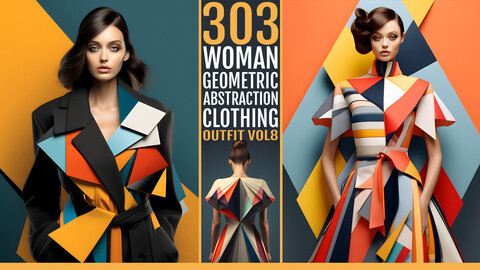 303 Women's Geometric Abstraction Clothing VOL08