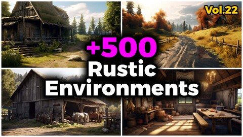 +500 Rustic Environments (4k) | Vol_22