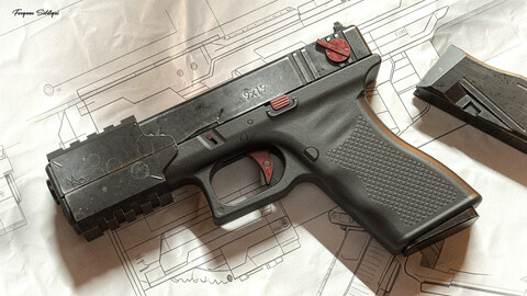 Sci-fi Pistol Minos PBR