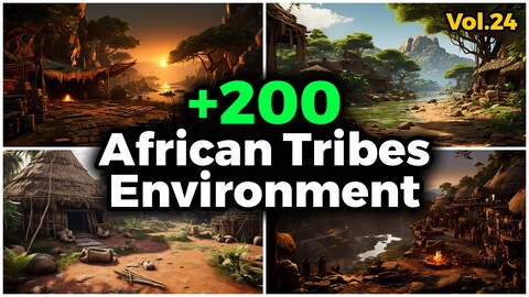 +200 African Tribes Environment (4k) | Vol_24