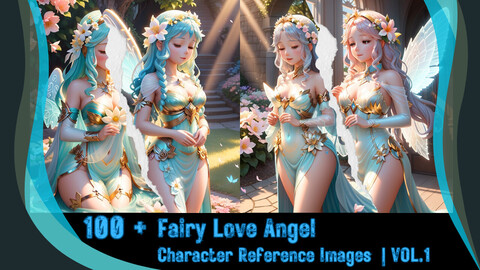 100 + Fairy Love Angel - Character Reference Images | VOL.1