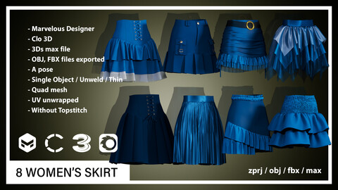 8 WOMEN'S SKIRTS