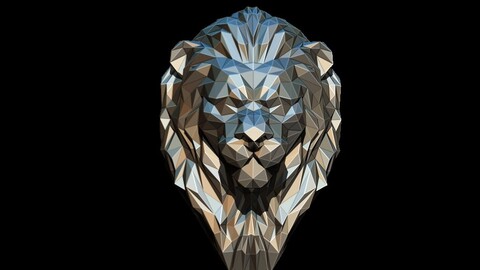 Lion Pendant Low Poly