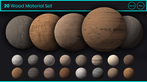 20 Wood Material Set