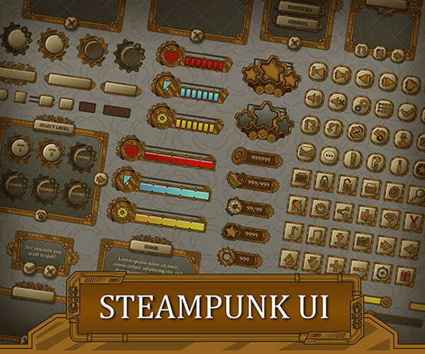 Steampunk Accessories in 2D Assets - UE Marketplace