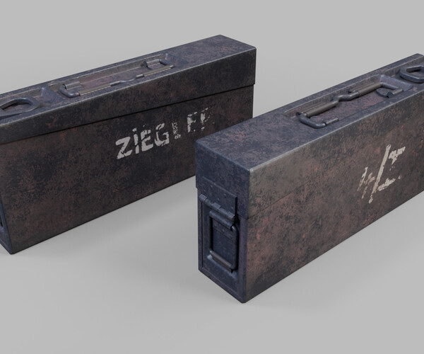 ArtStation - WW2 German MG Ammo Box | Game Assets