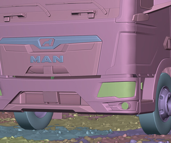 ArtStation - Man Truck 3D Low Poly Model