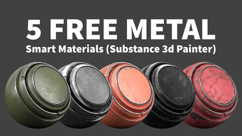 5 FREE Metal Smart Materials vol 1. (Substance 3d Painter)