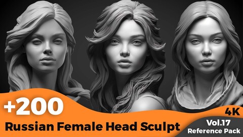 +200 Russian Female Head Sculpt (4K)