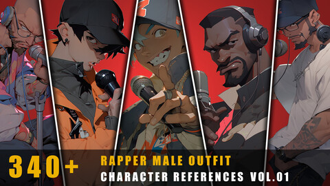 340+ Rapper Male Outfit - Character References Vol.01