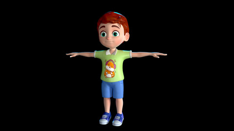Cartoon Boy Rigged Character