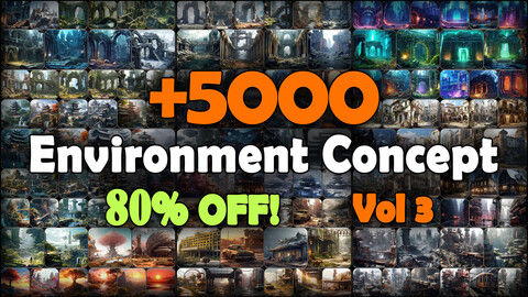 5000 Environment Concepts Reference Pack | MEGA Bundle | 4K | v.3