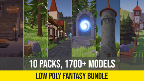 Low Poly Fantasy Medieval Bundle