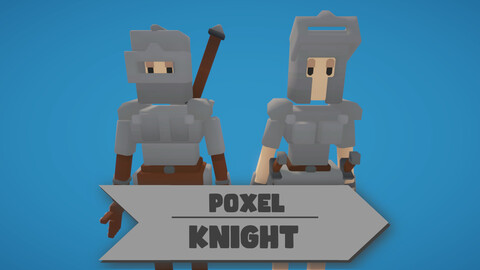 Poxel - Knight Characters - Rigged