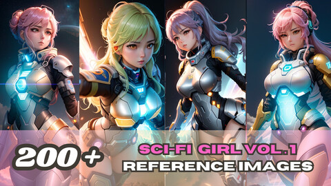 200 + Sci-fi girl VOL.01 Reference Images