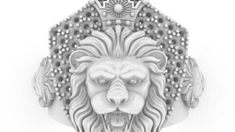 Lion Ring-2 3D-print model file