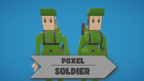 Poxel - Soldier Characters - Rigged