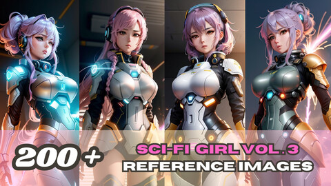 200 + Sci-fi girl VOL.03 Reference Images