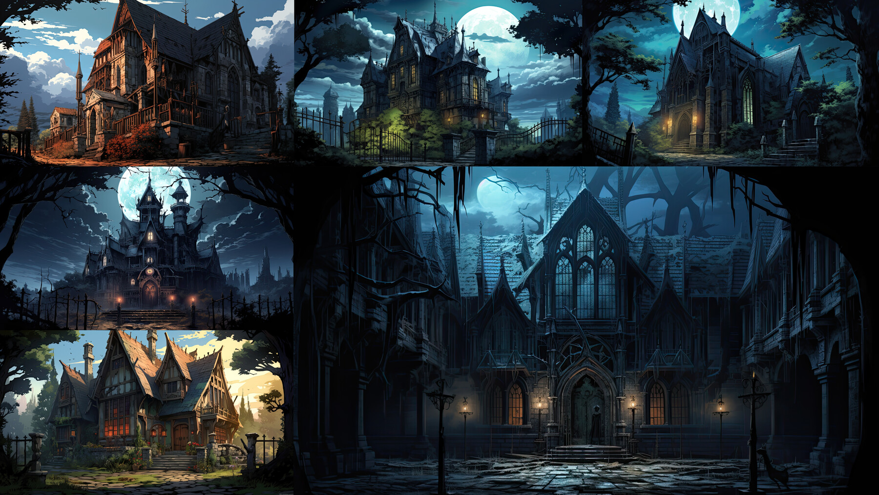 ArtStation - 205 arts - Carpenter Gothic Architecture Novel Anime ...