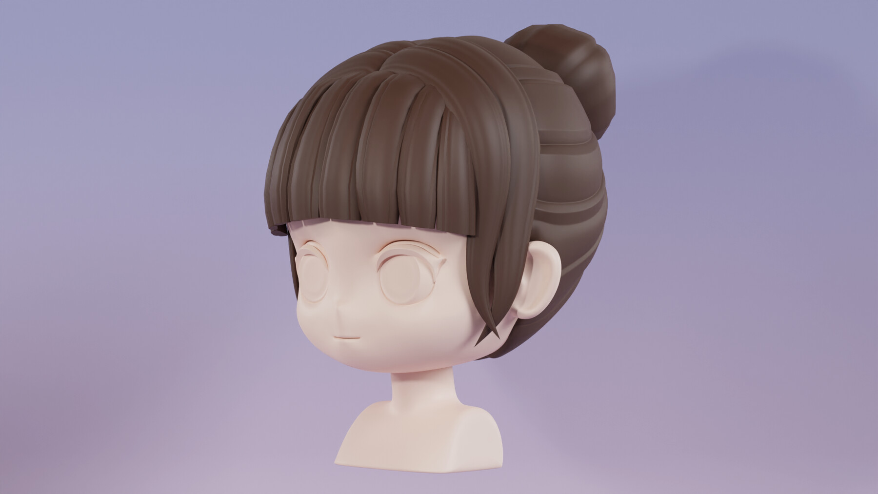 ArtStation - Chibi Female Hair Style 15