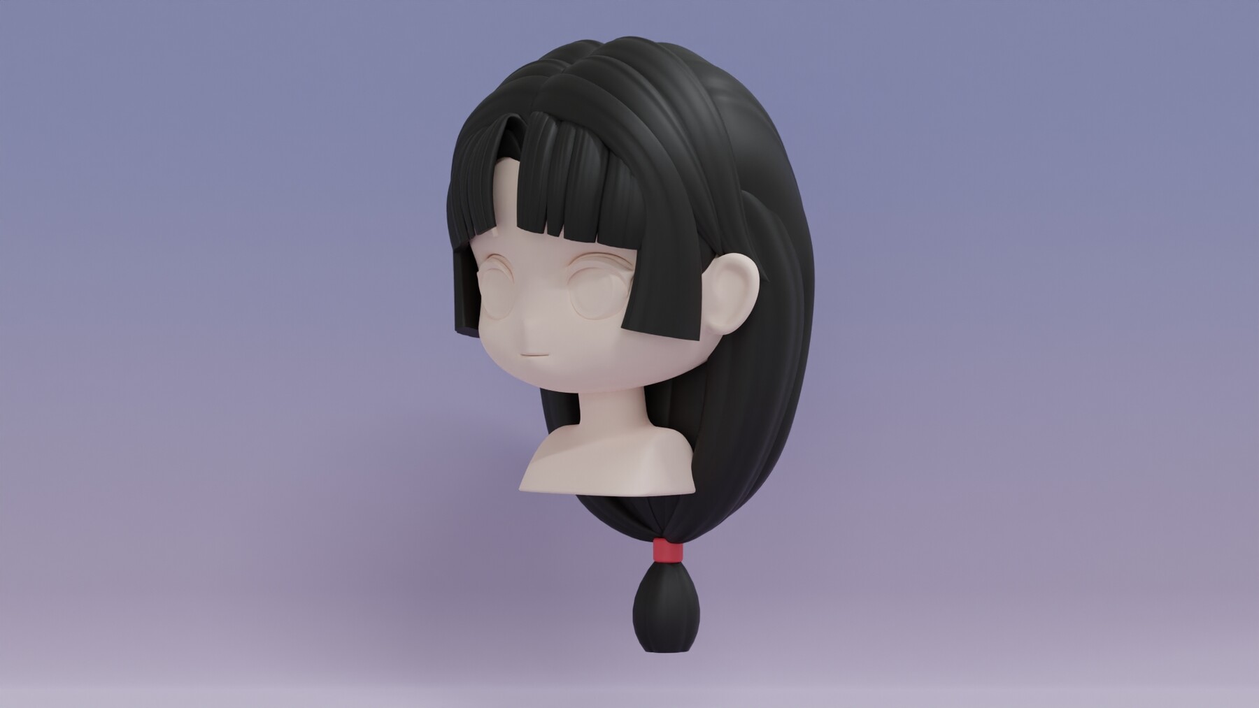 ArtStation - Chibi Female Hair Style 15