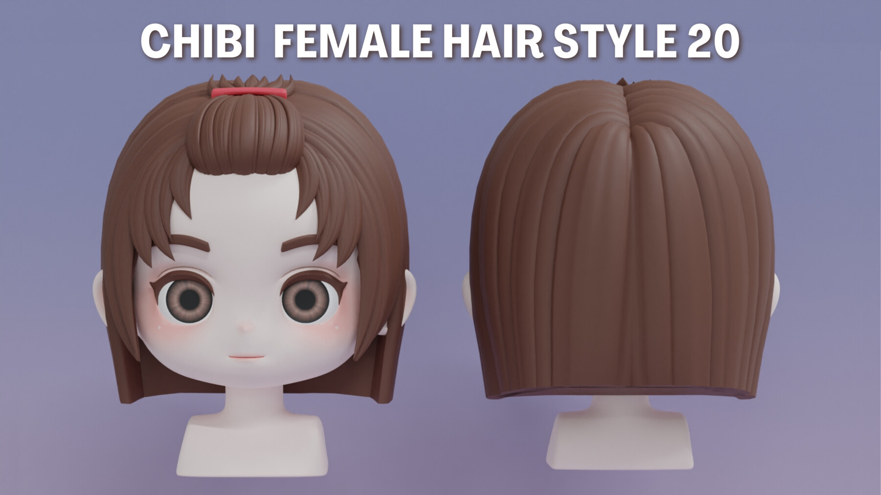 Artstation Chibi Female Hair Style 20 Resources 9580