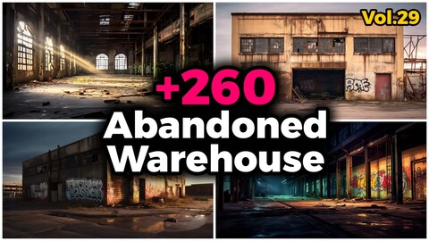 +260 Abandoned Warehouse Reference Images(4k) | Vol_29