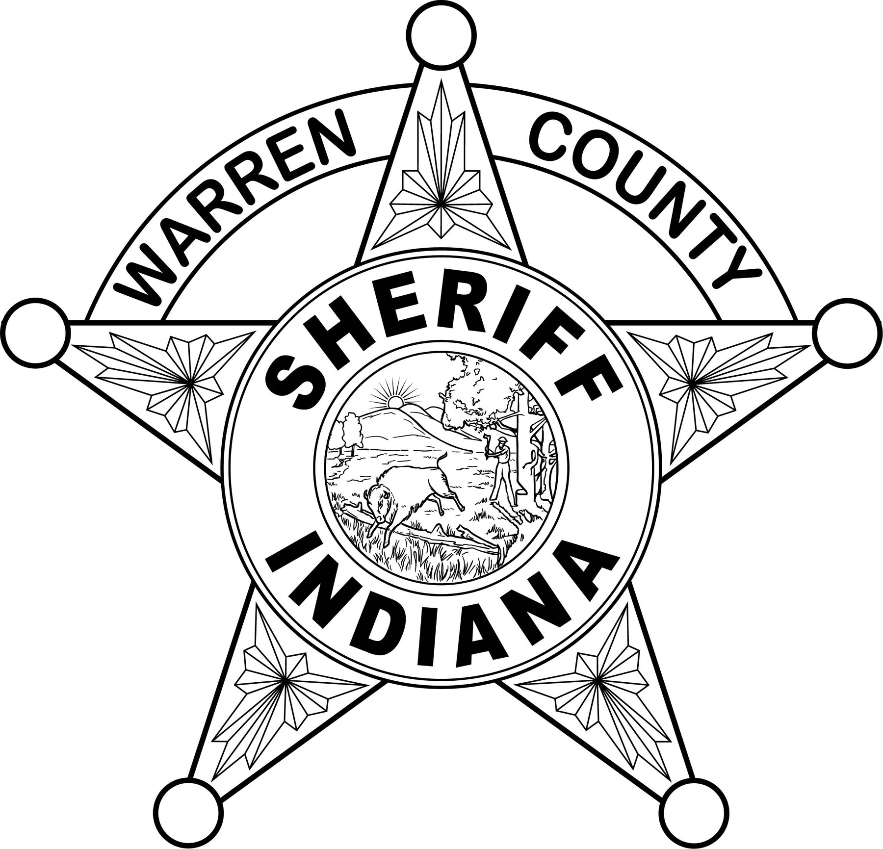 ArtStation - INDIANA SHERIFF BADGE WARREN COUNTY VECTOR FILE Black ...