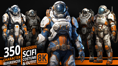 350 Modern Scifi Costume & Outfit - Character References | 8K Resolution