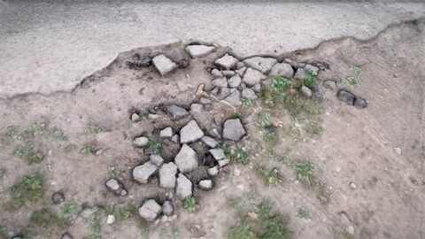 Damaged road: 3D Scan Reference