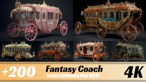 +200 Fantasy Coach | 4K | Fantasy Reference Pack Vol.01