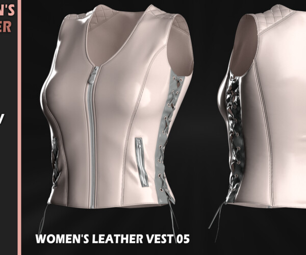 3D model Leather Corset Vest VR / AR / low-poly