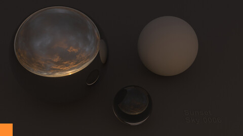 HDRI Hemispherical Sunset Sky 6