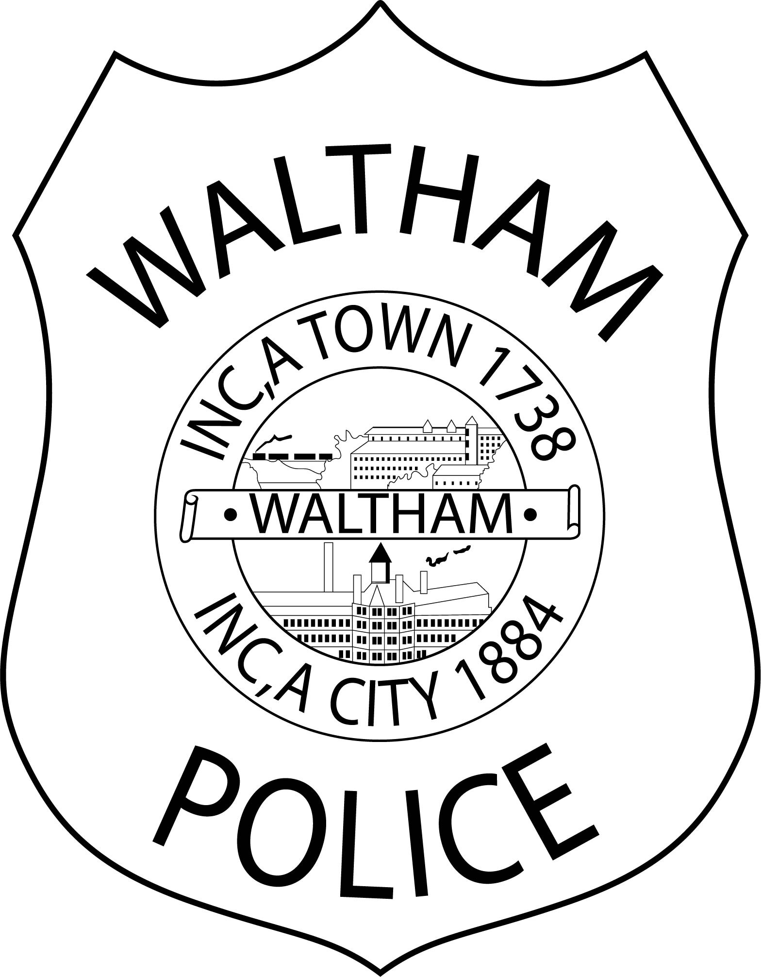 ArtStation - WALTHAM POLICE BADGE LINE ART VECTOR CNC MACHINE FILE ...