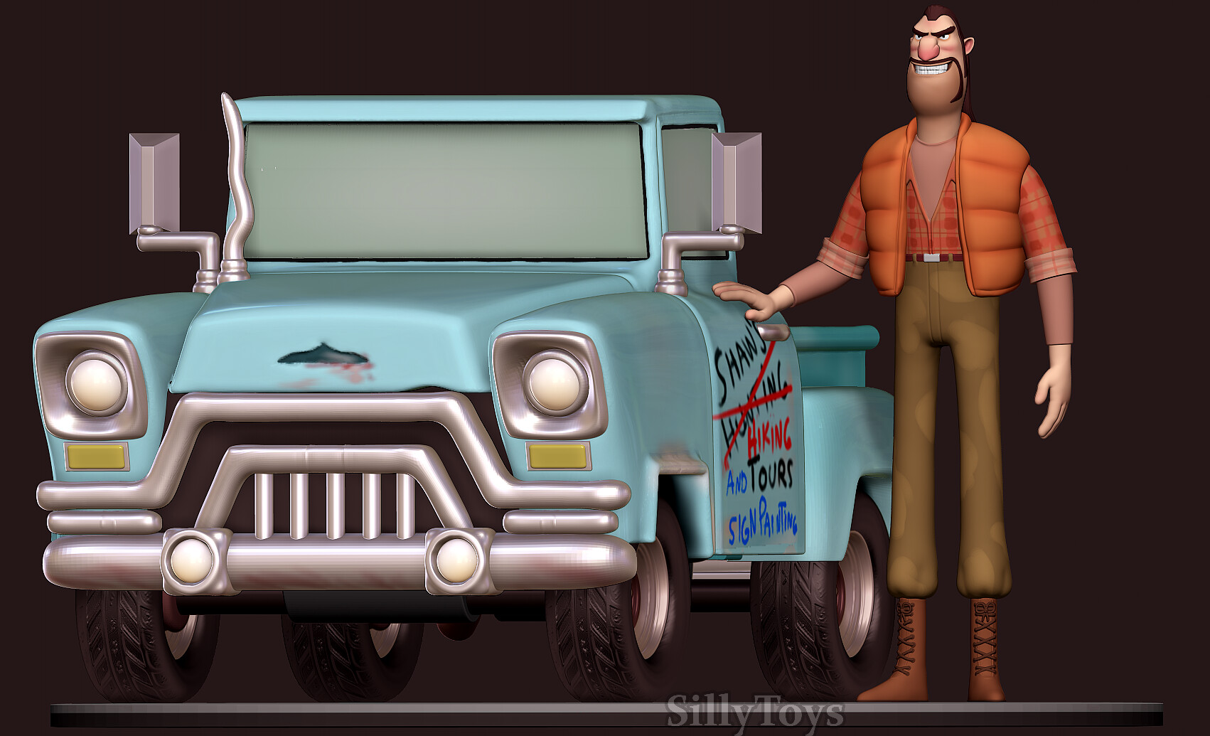 Artstation Shaw With His Car Open Season 3d Print Model Resources