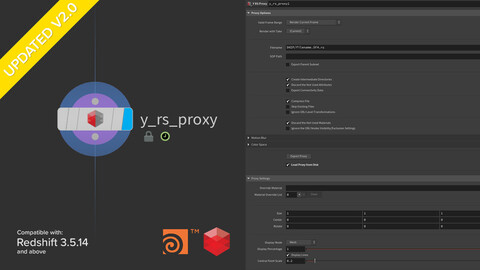 Houdini HDA | Redshift Proxy Export/Import Utility 2.0