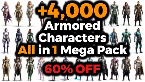 +4000 Armored Characters (4K) All in 1 Mega Pack