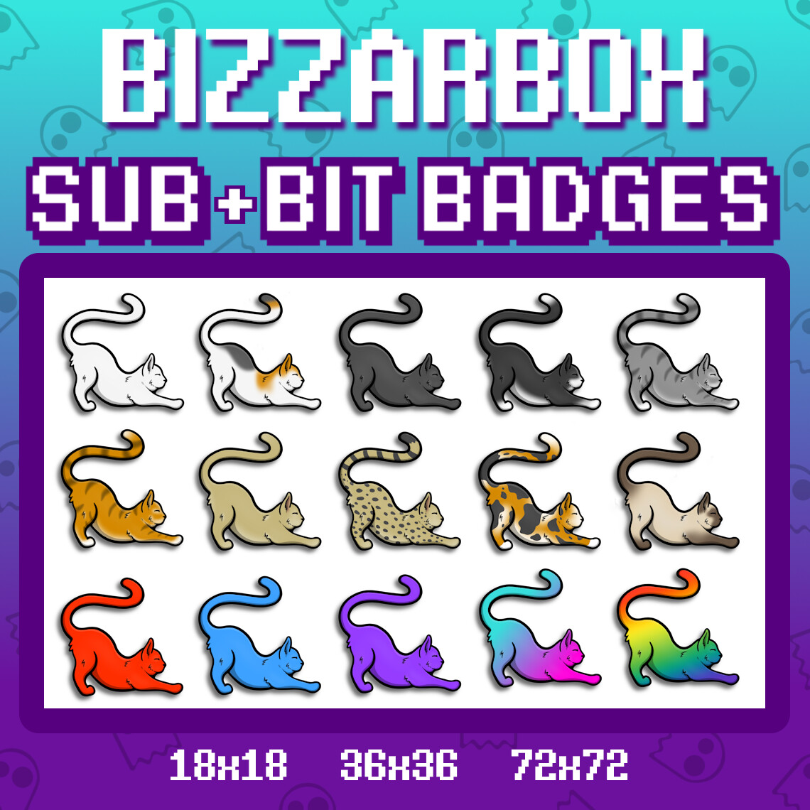 Cat Sub Badges, Twitch Sub Badges