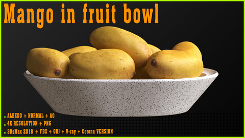 Mango in fruit bowl