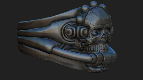 Skull Ring 3D-print model file