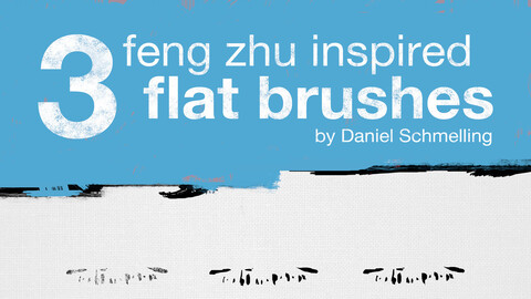 3x Feng Zhu Inspired Flat Brushes by Daniel Schmelling